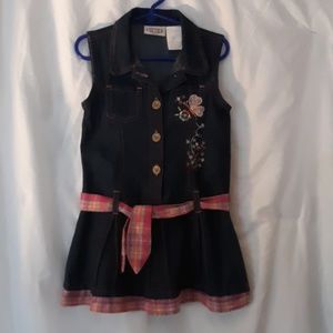 Carter's girls size 5 denim sleeveless dress
